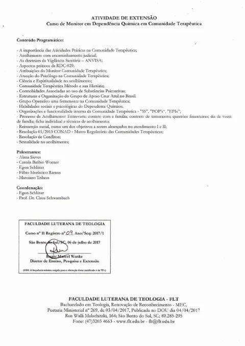 Certificado e reconhecimento Atos Vida 16