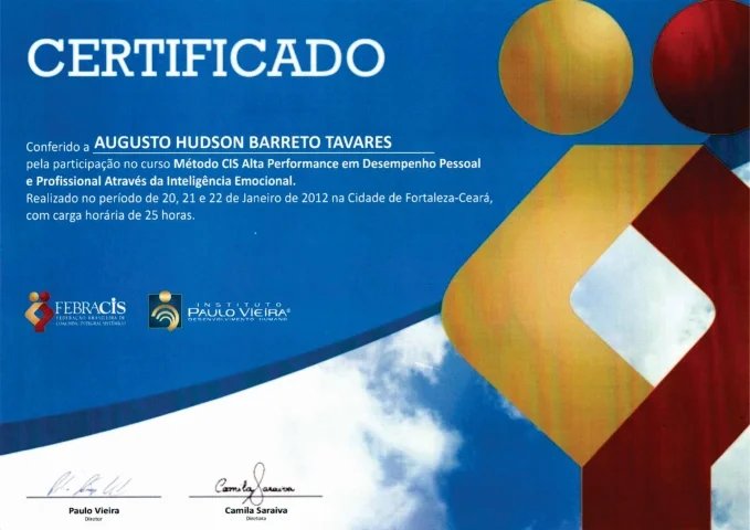 Certificado e reconhecimento Atos Vida 18
